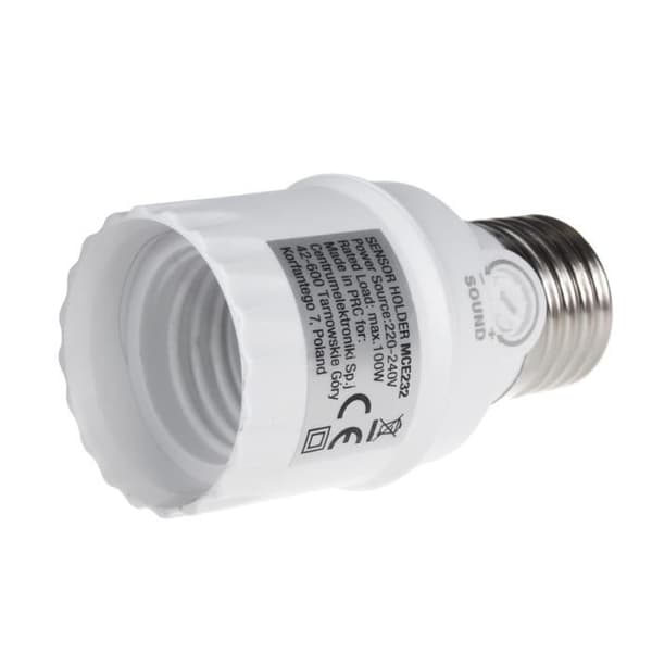 Lamphållare med ljudsensor (storlek E27) Maclean MCE232