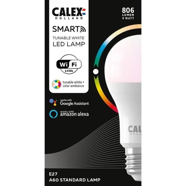 Standard E27 LED-ansluten glödlampa - CALEX - Vit, färg + intensitetsvariation