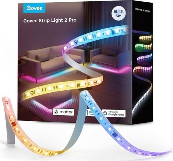 Bande LED - Govee LED-rubrik - H61F53D1 - Strip Light 2 Pro RGBICWW LED-rubrik 5m Matter