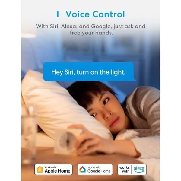 Meross LED-lampa med anslutning, E27 smart Edison filamentlampa kompatibel med Apple HomeKit, Alexa och Google Home, 810 LM