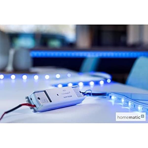 Homematic IP Smart Home LED Controller – RGBW, Indirekt belysning, Styr LED-ljusremsor via app, Google