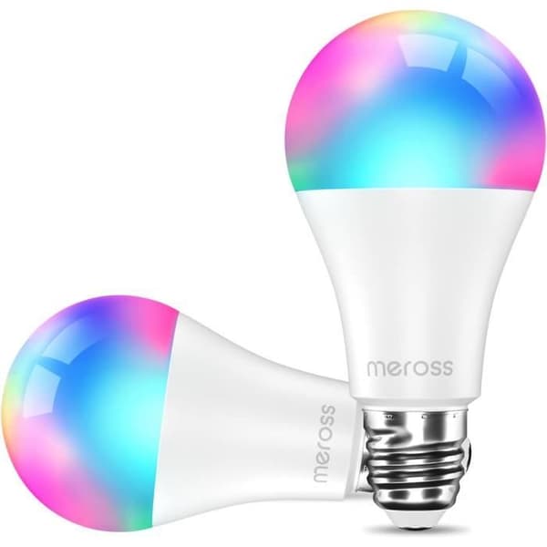 meross RGBWW Dimmable Smart Glödlampa Kompatibel med Alexa och Google Home - 2-pack