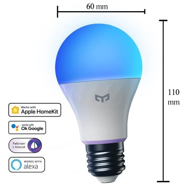 Smart glödlampa E27 YEELIGHT W4 RGB Gaming Light 8watt 100g 806 lm Razer Chroma Google Home Apple HomeKit