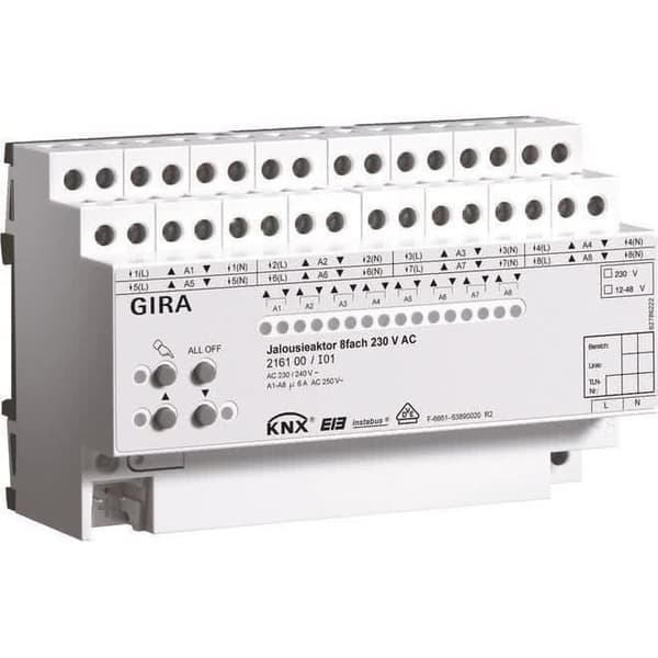 Gira Aktor KNX/EIB persienn 8ach 230VAC REG () - 216100