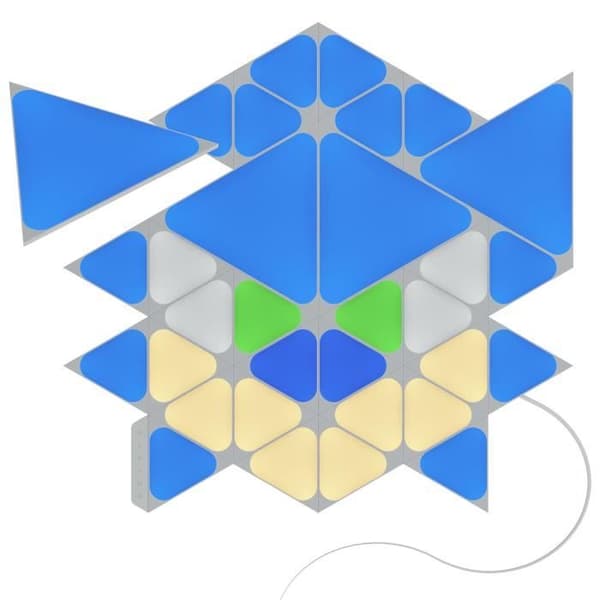Nanoleaf Shapes Starter Kit Sonic Limited Edition (32 delar) - Smart Modular RGB-ljuspaneler - HomeKit/A-kompatibel Vit