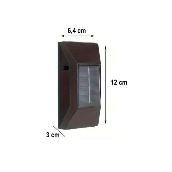 LED-solcellsvägglampa (up-downlight), 2 st. svart