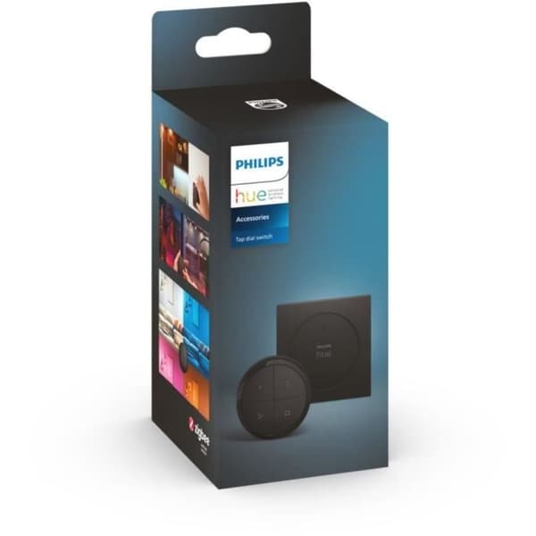 Philips Hue Tap Dial Switch - Svart - Flera rum kontroll - Kompatibel med Alexa - Inomhus - Batteri