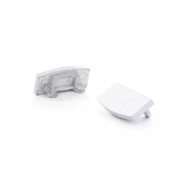Aluminiumkåpa för 7 mm slimline LED-listprofil - PEREL - utan förborrning - Grå