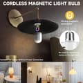 Miniatyrbillede 4 af 7: OBOSOE USB-opladet RGB LED-lys med fjernbetjening – E27 Smart pære, 12 farver + dæmpbar (800 lumen), 3-timers timer, genopladeligt natlys