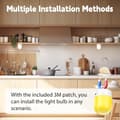 Miniatyrbillede 6 af 7: OBOSOE USB-opladet RGB LED-lys med fjernbetjening – E27 Smart pære, 12 farver + dæmpbar (800 lumen), 3-timers timer, genopladeligt natlys