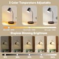 Miniatyrbillede 2 af 7: OBOSOE USB-opladet RGB LED-lys med fjernbetjening – E27 Smart pære, 12 farver + dæmpbar (800 lumen), 3-timers timer, genopladeligt natlys