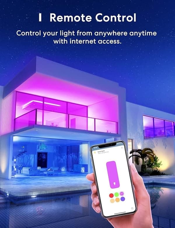 2 Pcs Smart WiFi LED-lampor E27 - Kompatibel med Apple HomeKit, Siri, Alexa, Google Assistant & SmartThings