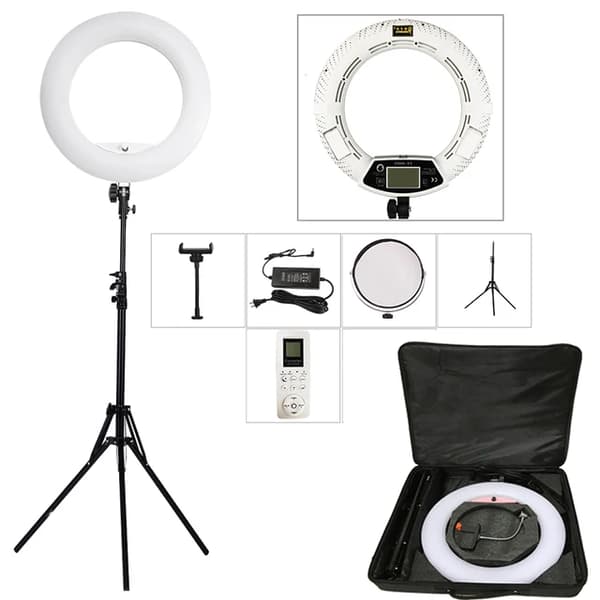 LED Ring Lys, 18 tommer i diameter, 96w Strøm, Hvid FE480