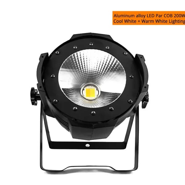 LED Par -valo, 200W teho, viileä lämmin/RGBW+UV 6in1 teknologia, 200W viileä-lämmin valkoinen, EU-pistoke