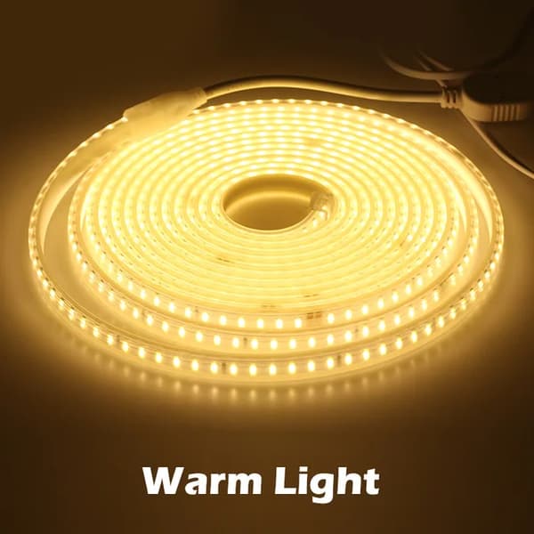 LED-remsa, hög ljusstyrka, inomhus/utomhus dekorativ belysning, Varmvit, 3M