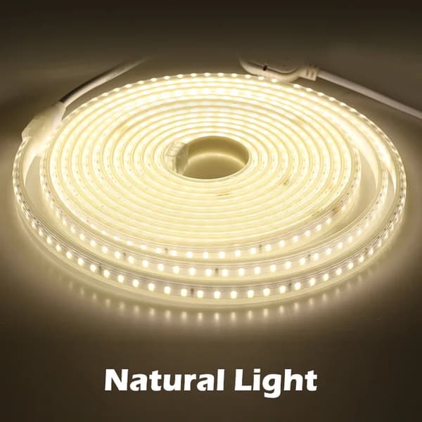 LED-nauha, korkea kirkkaus, sisä-/ulkokäyttöön tarkoitettu koristevalaistus, Luonnonvalkoinen, 10M