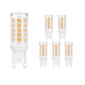 Miniatyrbild 1 av 9: Bomclap 5-pack G9 LED-lampor 3W 3000K varmvit ersätter 28W-40W halogen, ej dimbar