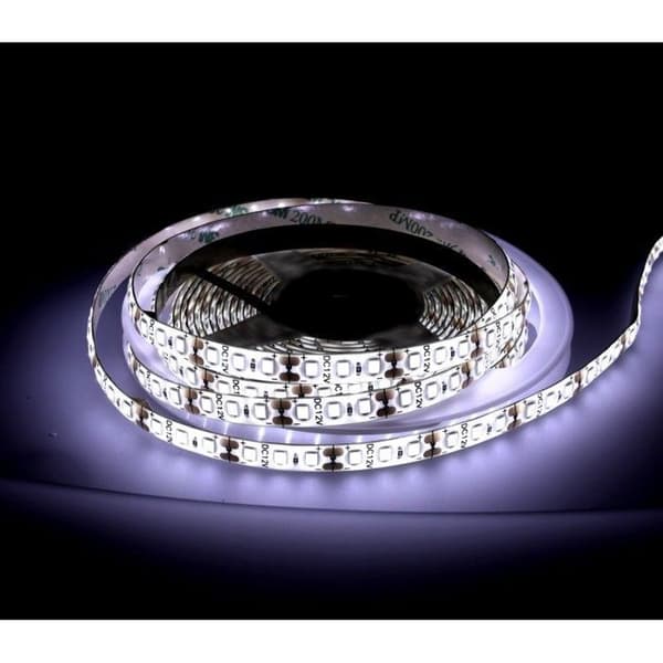 LED Strip 12V Kallvit 6000K 600LED Rulle 5 Meter IP65 Utomhus SMD2835 Högkvalitativ 3M självhäftande bas