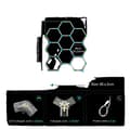 Miniatyrbillede 1 af 2: Hexagon LED Loftlampe, Forskellige Strømmuligheder, Alsidig Brug, Nem Installation,HC-2924-460