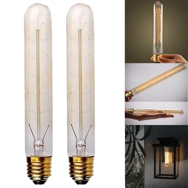 OBOSOE 8-pak pærer E27 40W, LED og glødetråd, varm hvid, til indendørs og udendørs brug