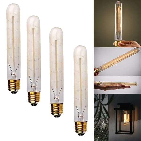 OBOSOE 8-pak pærer E27 40W, LED og glødetråd, varm hvid, til indendørs og udendørs brug