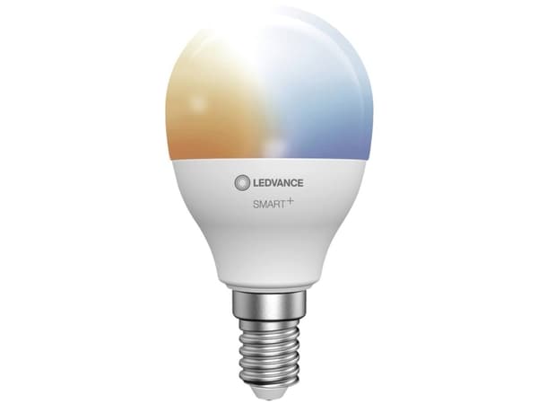 LEDVANCE SMART+ - LED-lyspære - form: P40 - E14 - 4.9 W (ekvivalent 40 W) - klasse F - avstembar hvit - 2700-6500 K - hvit
