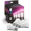 Miniatyrbild 1 av 6: Philips Hue White &amp; Colour Ambiance, E27-ansluten LED-lampa, 60W ekvivalent, 800 lumen, Pack of 4, Bluetooth-kompatibel