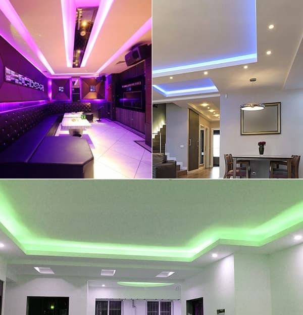 RGB LED-STRIP MULTIFARVET VANDTÆT 5m + FJERNBETJENING