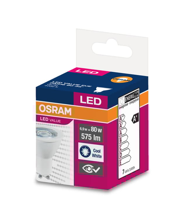 LED-lamppu LVPAR16 GU10 6.9W 4000K 575lm 840 230V