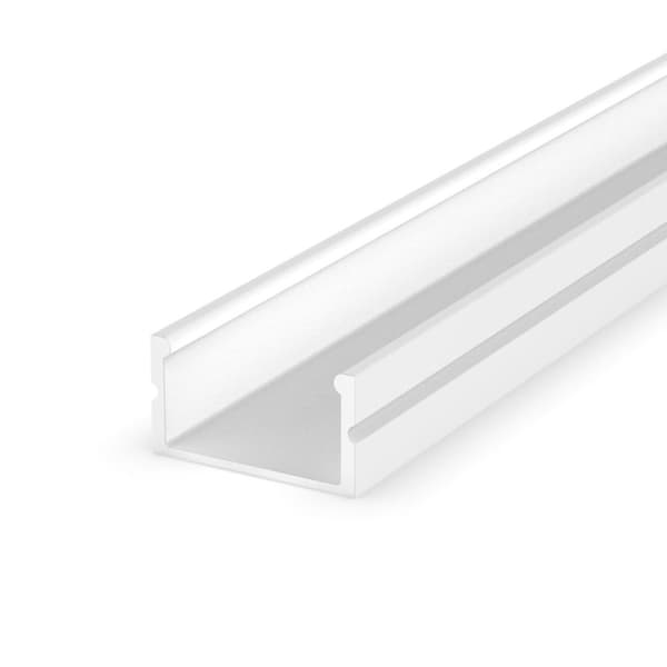 SÆT: Slank aluminiums LED-profil 100 cm til 8 mm LED-strimler + LT13-2 Milky White cover