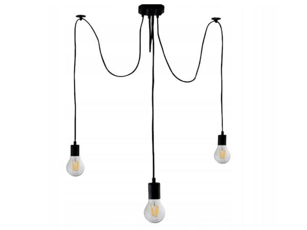 Vintage Retro & Loft E27 Edison Hængelampe Lysekrone 3 Lyspærer til Stue (Spider 3x)