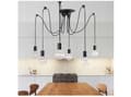Pikkukuva 6 / 6: Vintage Retro & Loft E27 Edison -riippuvalaisin, 6-lamppuinen olohuoneeseen (Pajak 6x)