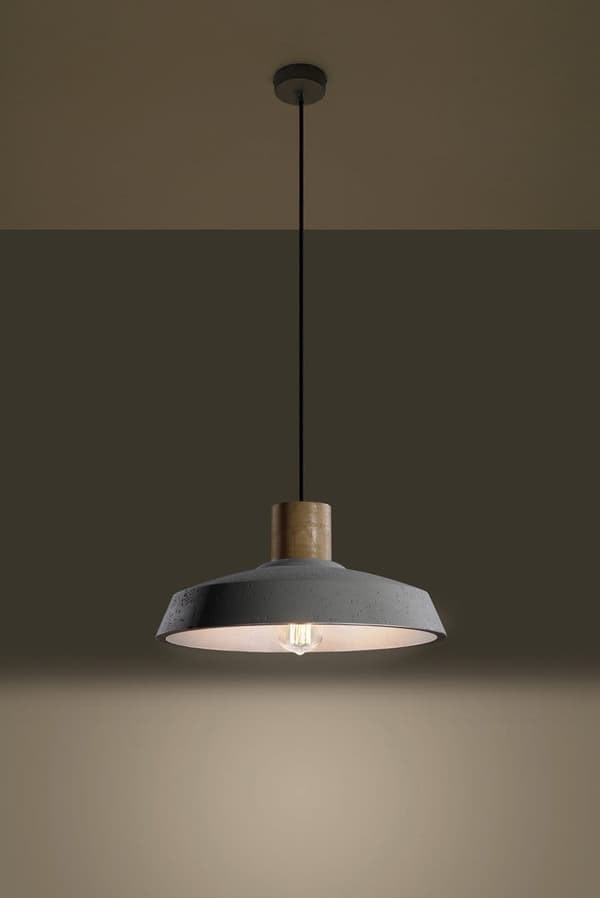 E27 pendel, 1-pære pendel, pæreholder, Ø 40cm, 1x E27 sort (Afra)