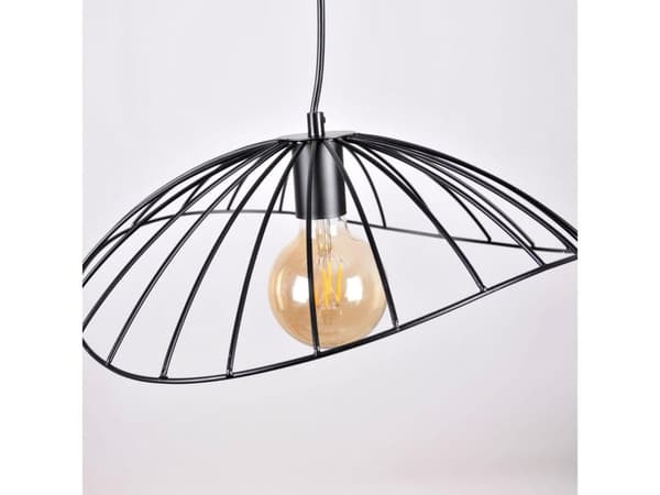 E27-riippuvalaisin, 1-lamppuinen riippuvalaisin, lampunpidin, Ø 40 cm, 1 x E27 musta (Alba)