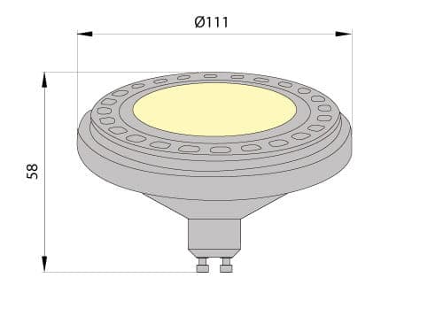 LED-lampe ES111 GU10, 9W, neutral hvid, LED-spotlight 800LM, mælkesort