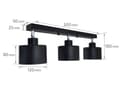 Miniatyrbillede 1 af 2: Loftspotlight, loftslampe E27 LED Elza bevægelig x3 sort, 4216
