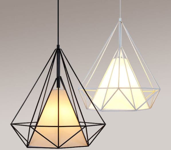 LED pendellampe, pendellampe, 1 lyskilde, loftslampe 36 cm, DIAMANTHVID