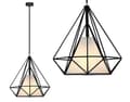 Miniatyrbillede 4 af 11: LED pendellampe, pendellampe, 1 lyskilde, loftslampe 36 cm, DIAMANTHVID