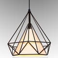 Miniatyrbillede 7 af 11: LED pendellampe, pendellampe, 1 lyskilde, loftslampe 36 cm, DIAMANTHVID