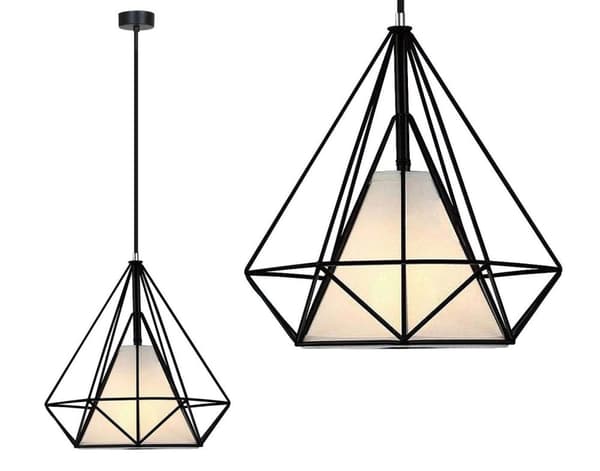 LED pendellampe, pendellampe, 1 lyskilde, loftslampe 36 cm, DIAMANTHVID