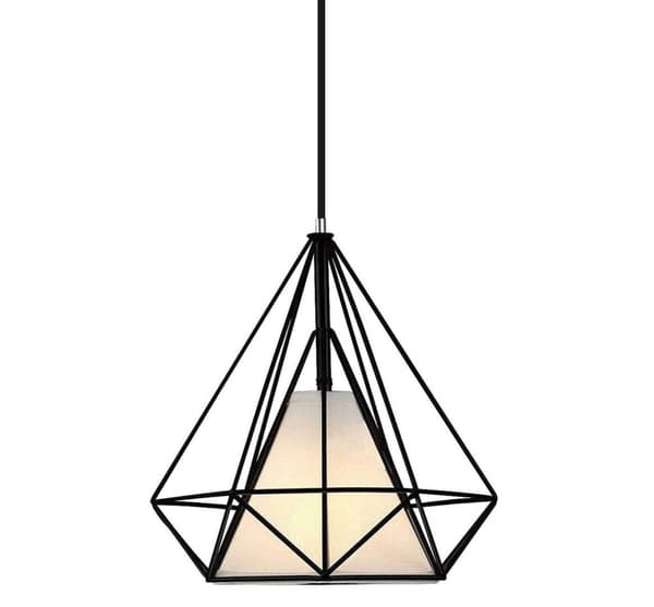LED pendellampe, pendellampe, 1 lyskilde, loftslampe 36 cm, DIAMANTHVID