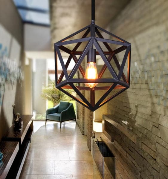 LED pendellampe, pendellampe, 1 flamme, loftslampe 34 cm, LOFT SORT