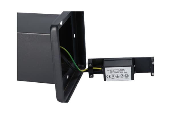 LED firkantet væglampe, LED væglampe, 45 cm sort fodlampe, Q290
