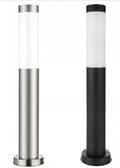 Miniatyrbillede 1 af 11: LED-vejlampe rund sort, væglampe, piedestallampe 60 cm IP44 230V, Q204