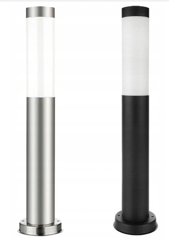 LED-vejlampe rund sort, væglampe, piedestallampe 60 cm IP44 230V, Q204