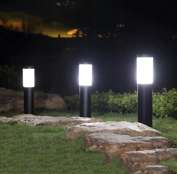 LED-stibelysning, LED-stilampe, piedestallampe 65 cm bevægelsessensor IP44 230V, Q290
