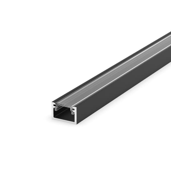 SÆT: Slank aluminiums LED-profil 100 cm til 8 mm LED-strimler + LT4-2 dæksel