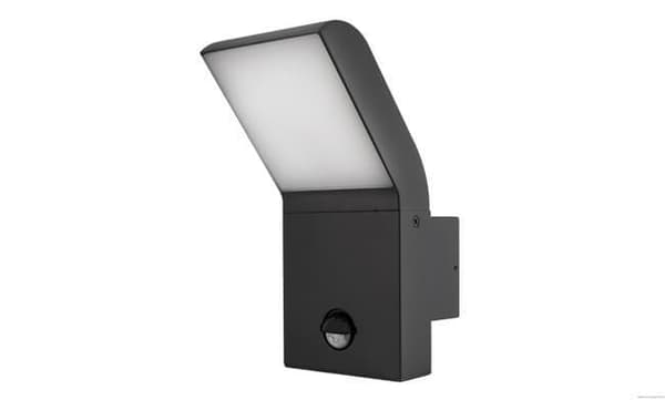12W LED udendørs væglampe, LED udendørslampe med bevægelsessensor, IP44 4000K udendørs væglampe, CLARK