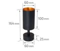 Miniatyrbillede 7 af 11: LED loftspotlight, loftslampe, vægspotlight 1-flammet, sort til LED GU10, ERIS