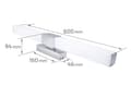 Pikkukuva 3 / 8: LED-peilivalaisin 60cm, meikkivalo 12W 4000K, kylpyhuoneen seinävalaisin IP44, hopea (Zinna)